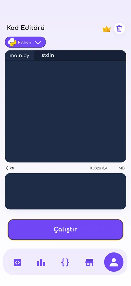 Vickie code editor screen
